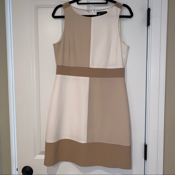 White/beige professional shift dress - Picture 2 of 3
